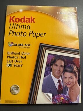 KODAK Ultima Picture Paper High Gloss 36 Count 8.5x11 in Sheets Opened.